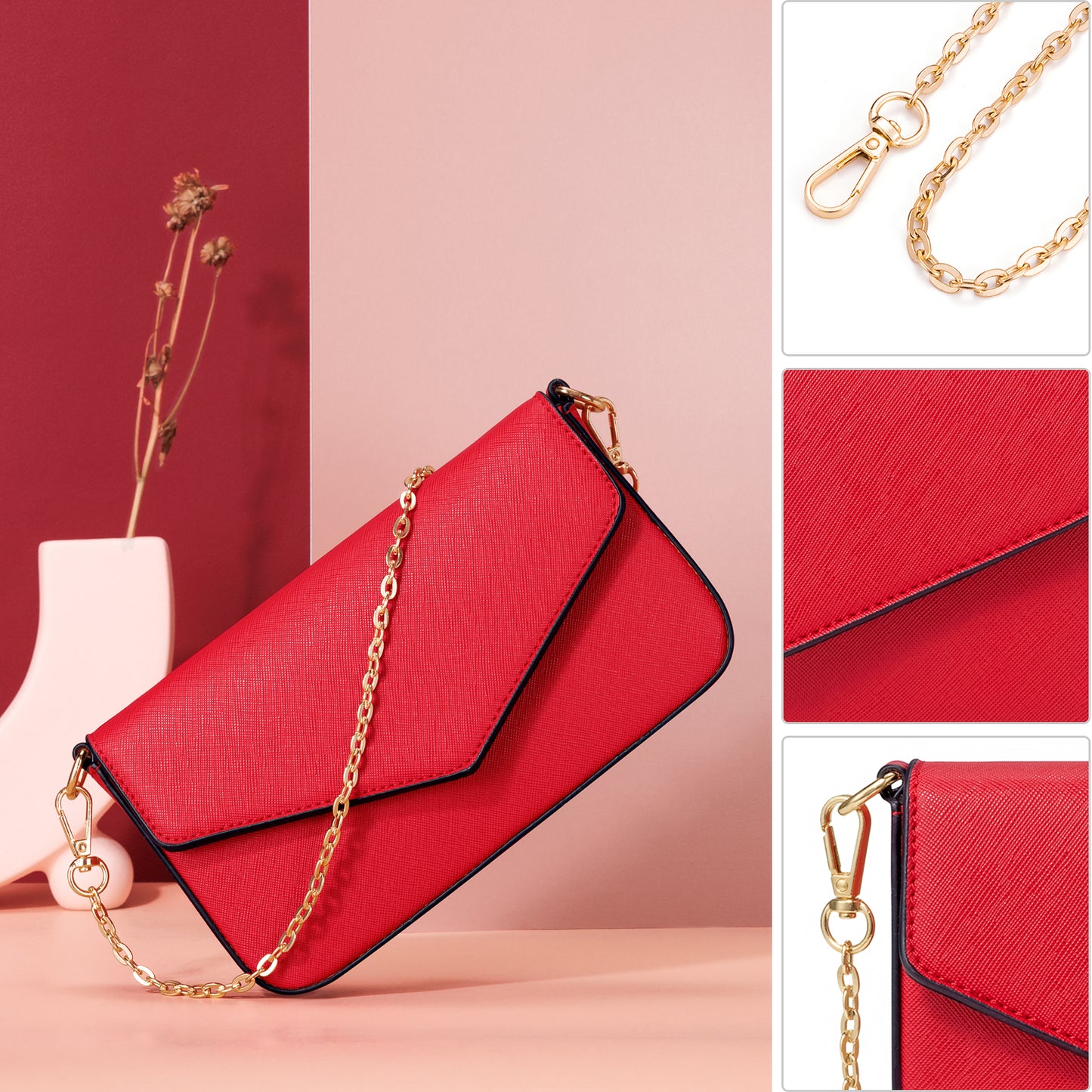 Bagsure Women Handbags Fashion Tote Shoulder Bags Casual Crossbody Bags for Women Handbag Set 4pcs