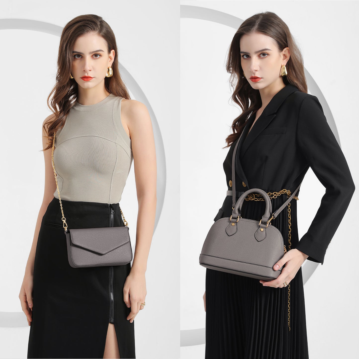 Bagsure Women Handbags Fashion Tote Shoulder Bags Casual Crossbody Bags for Women Handbag Set 4pcs