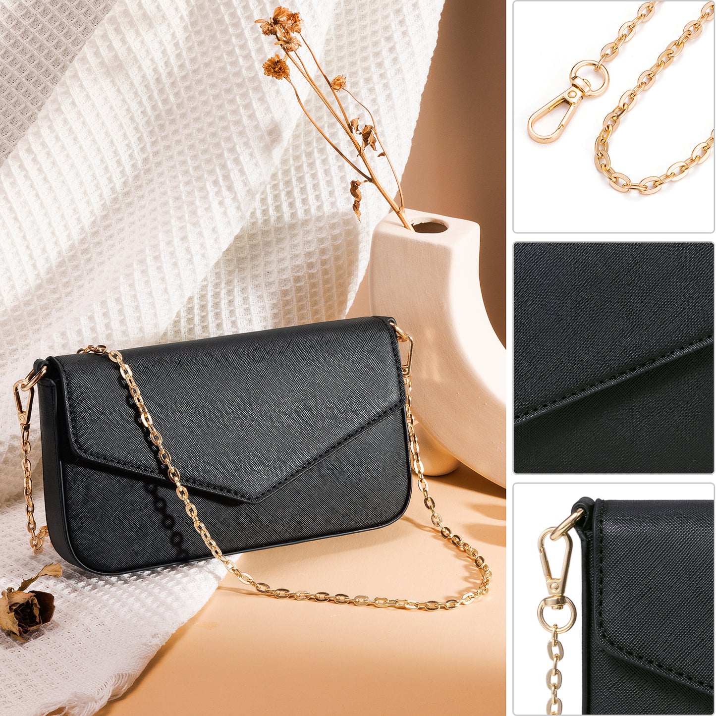 Bagsure Women Handbags Fashion Tote Shoulder Bags Casual Crossbody Bags for Women Handbag Set 4pcs