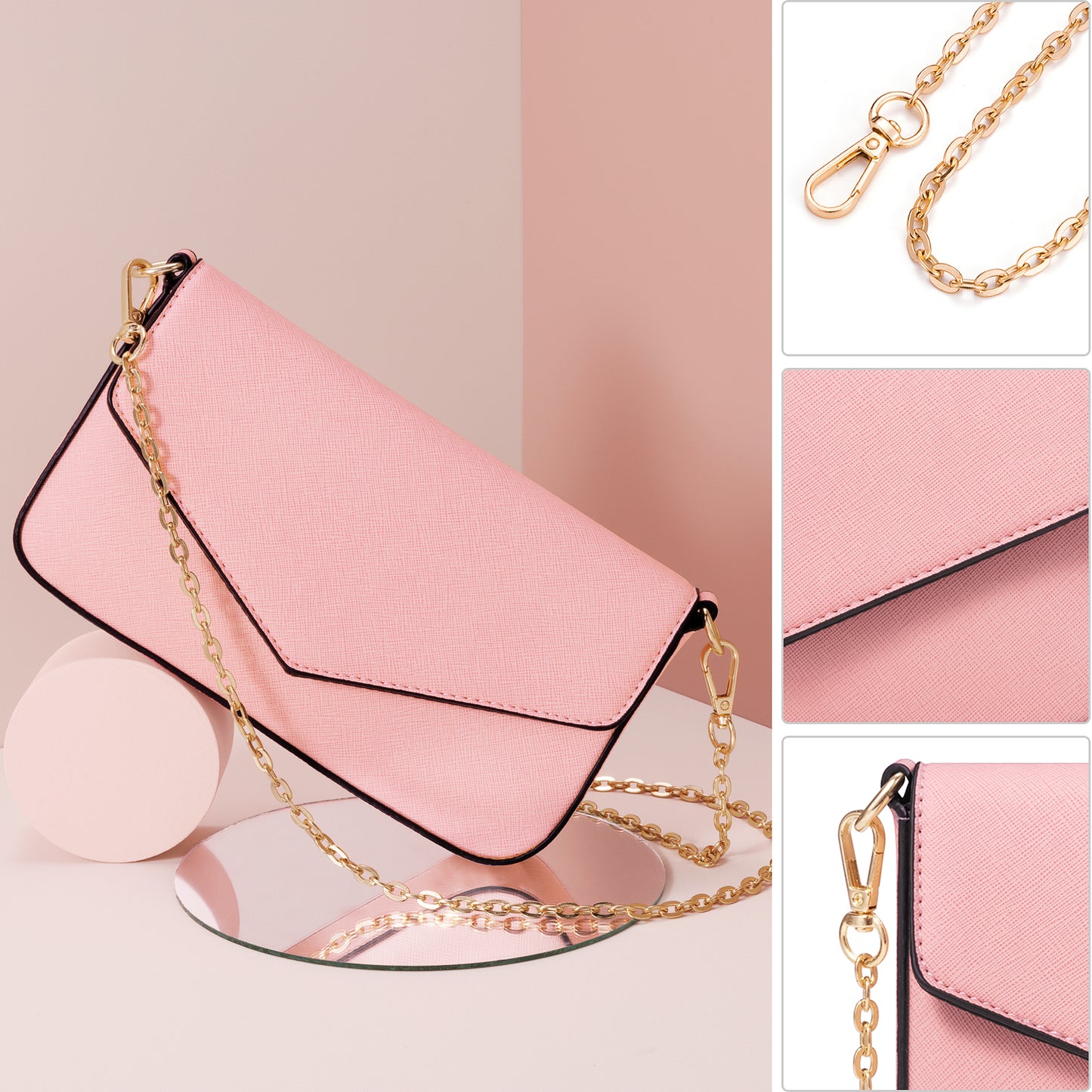 Bagsure Women Handbags Fashion Tote Shoulder Bags Casual Crossbody Bags for Women Handbag Set 4pcs