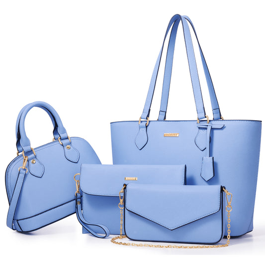 Bagsure Women Handbags Fashion Tote Shoulder Bags Casual Crossbody Bags for Women Handbag Set 4pcs