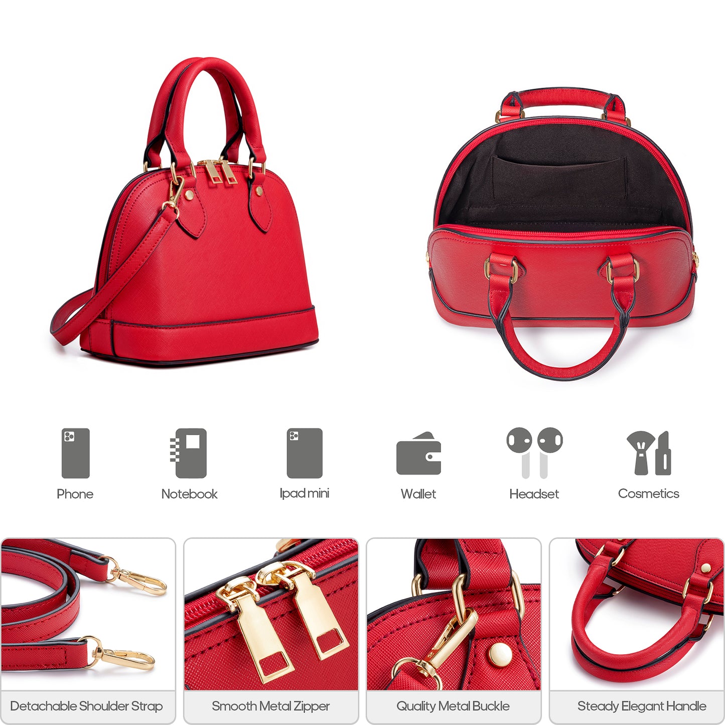 Bagsure Women Handbags Fashion Tote Shoulder Bags Casual Crossbody Bags for Women Handbag Set 4pcs