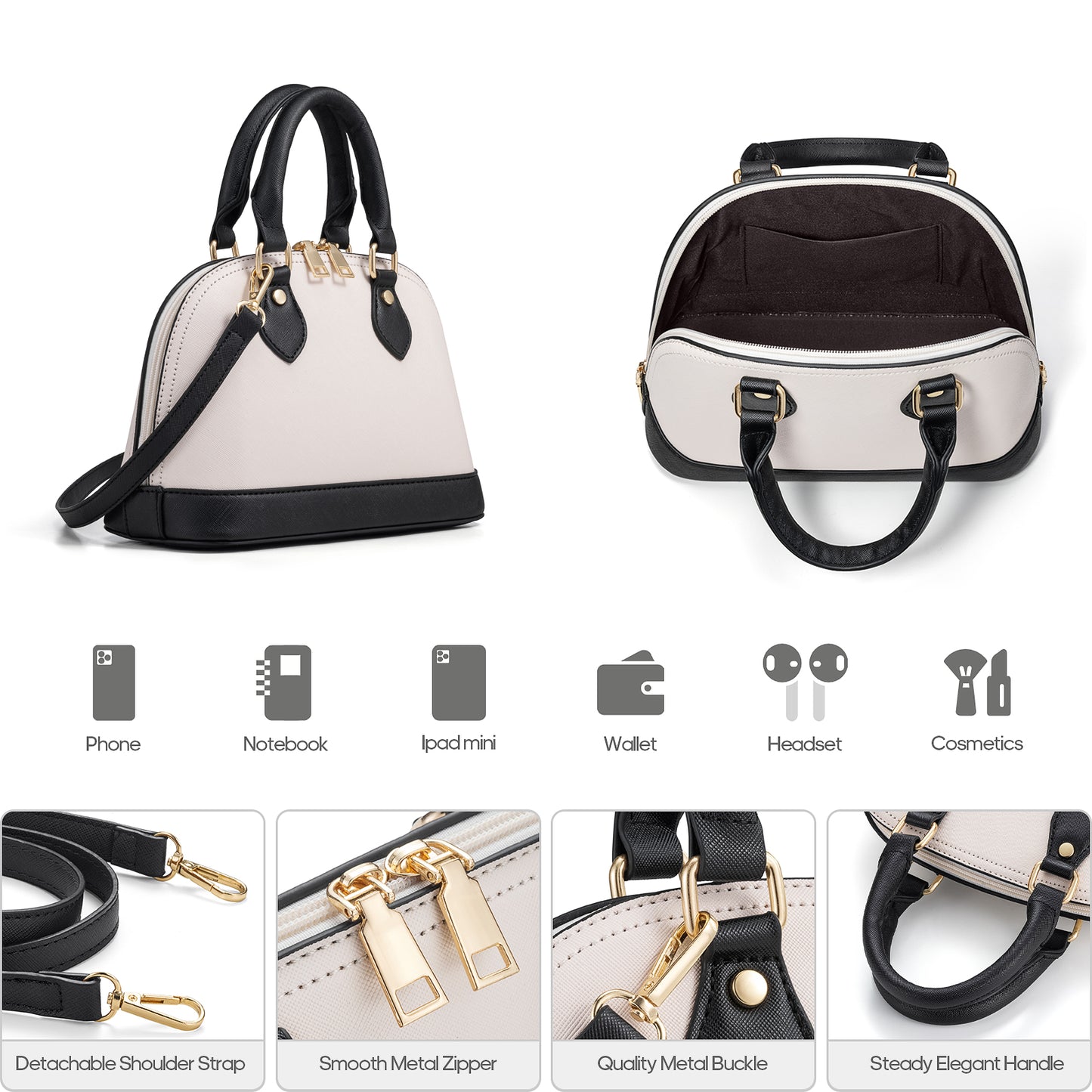 Bagsure Women Handbags Fashion Tote Shoulder Bags Casual Crossbody Bags for Women Handbag Set 4pcs
