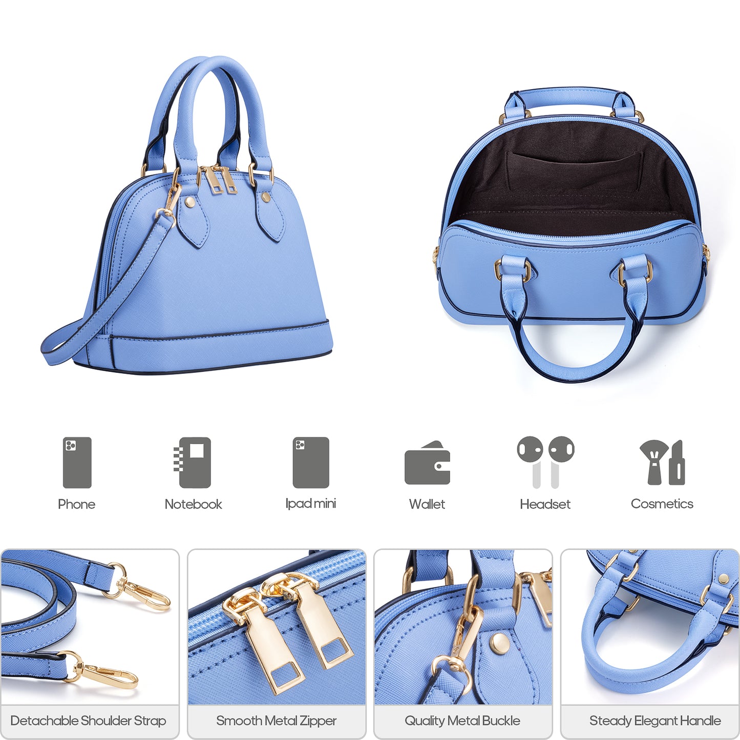 Bagsure Women Handbags Fashion Tote Shoulder Bags Casual Crossbody Bags for Women Handbag Set 4pcs