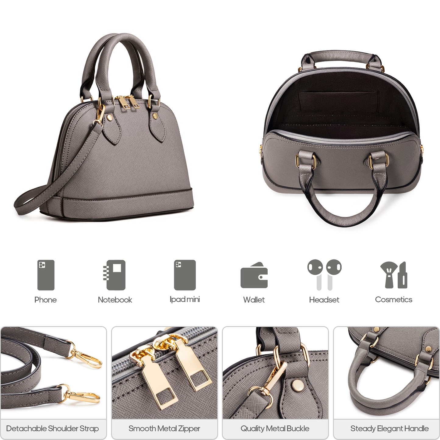 Bagsure Women Handbags Fashion Tote Shoulder Bags Casual Crossbody Bags for Women Handbag Set 4pcs